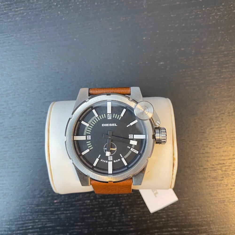 Diesel Men's Advanced Black Dial Stainless Steel Watch